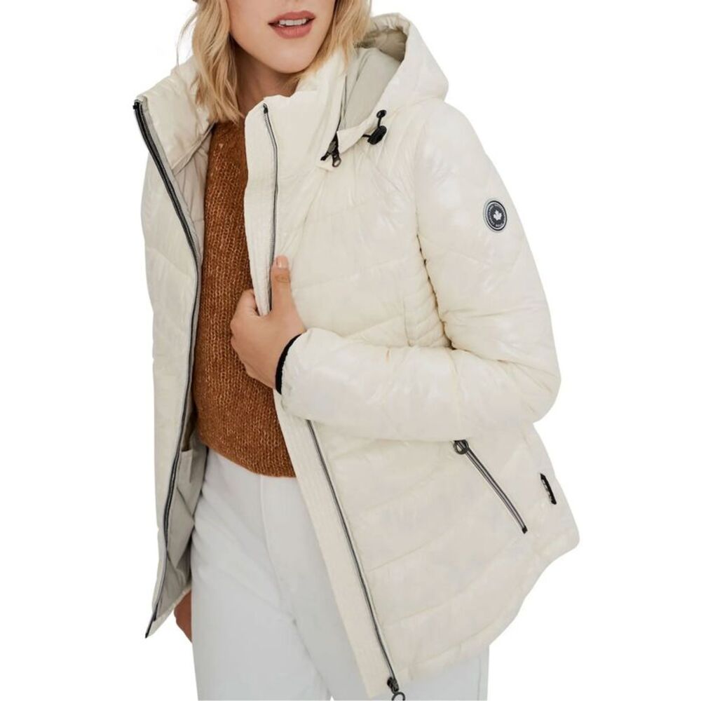 Noize Womens Zara Lightweight Puffer Jacket 2X Off White NWT $168